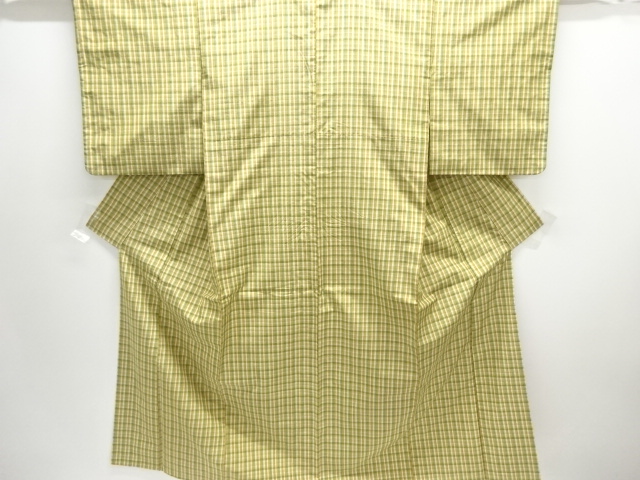 JAPANESE KIMONO / TSUMUGI / WOVEN GRID